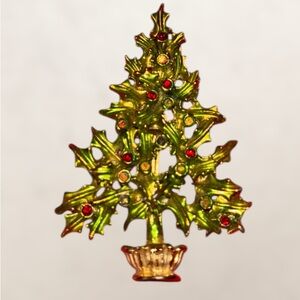 Festive Green Holiday Tree Ornament
